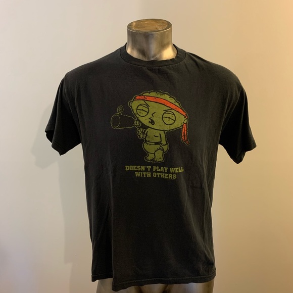 T-shirt Vintage Family Guy Stewie Y2K - Taille L - Marque JERZEES - Occasion Très Bon état
